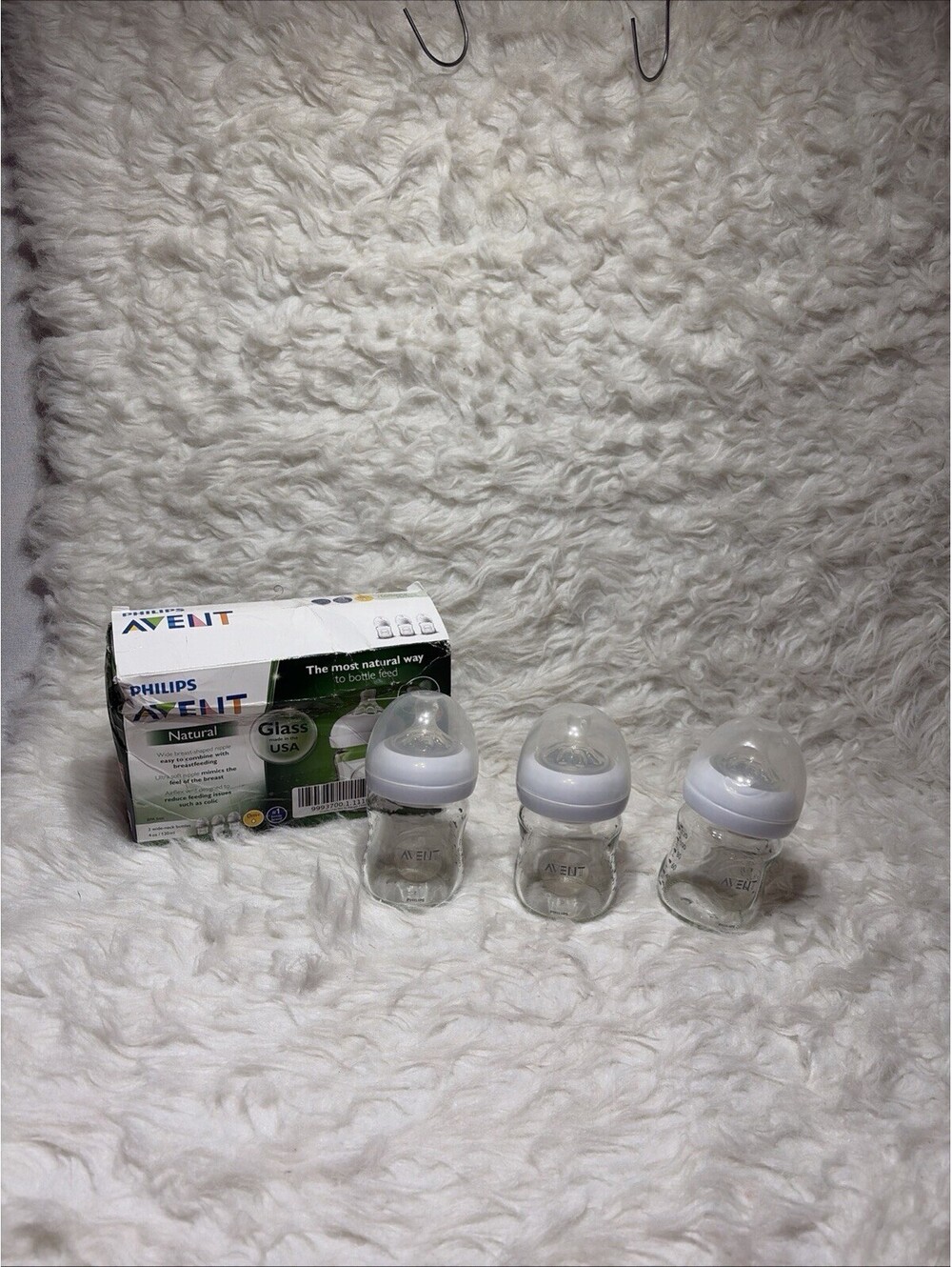 Phillips Advent GLASS Baby Bottles. Lot Of 3 . 4 Oz Capacity NIB